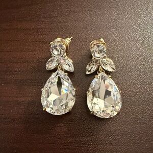 Elegant Gold and Silver Teardrop Earrings